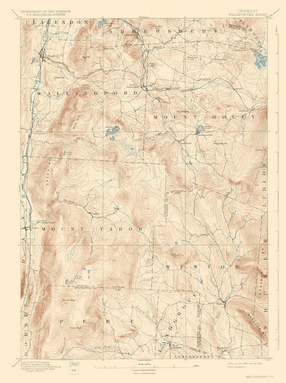 Picture of WALLINGFORD VERMONT QUAD - USGS 1893