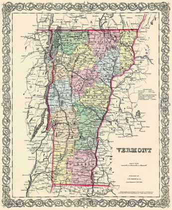 Picture of VERMONT - COLTON 1855