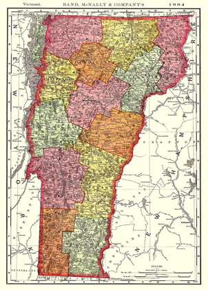 Picture of VERMONT - RAND MCNALLY 1904