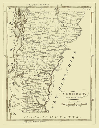 Picture of VERMONT - CAREY 1796