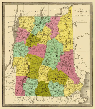 Picture of VERMONT, NEW HAMPSHIRE - GREENLEAF 1840