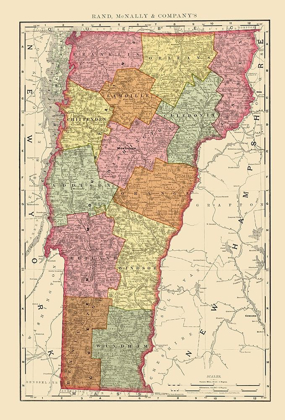 Picture of VERMONT - RAND MCNALLY 1897