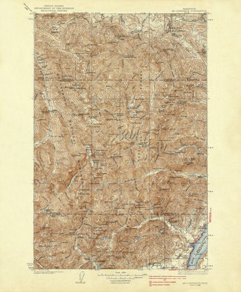 Picture of MT CONSTANCE WASHINGTON QUAD - USGS 1938