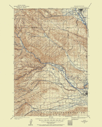 Picture of ELLENSBURG WASHINGTON QUAD - USGS 1899
