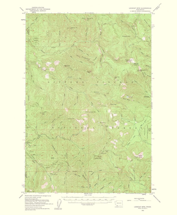 Picture of LOOKOUT MOUNTAIN WASHINGTON QUAD - USGS 1963