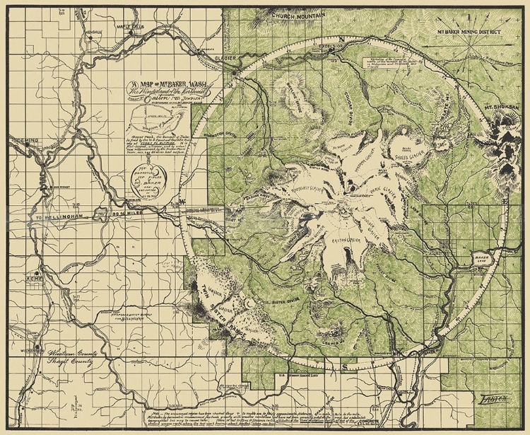 Picture of MOUNT BAKER WASHINGTON - EASTON 1912