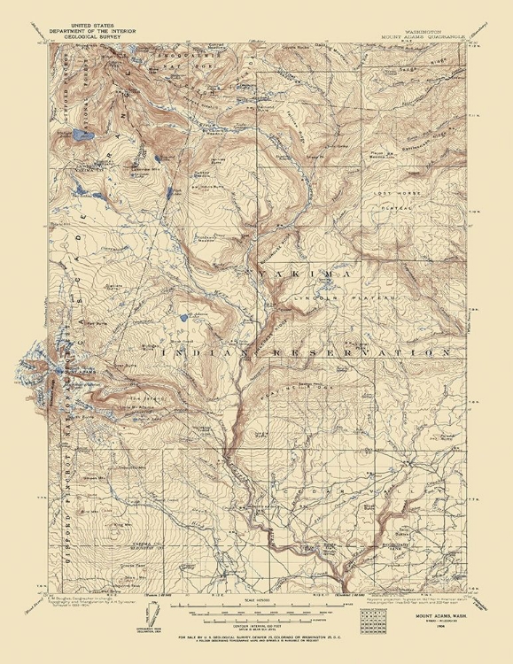 Picture of MT ADAMS WASHINGTON QUAD - USGS 1904