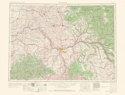 Picture of PULLMAN WASHINGTON IDAHO QUAD - USGS 1963