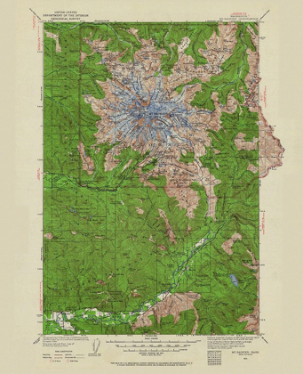 Picture of MT RAINIER WASHINGTON QUAD - USGS 1924