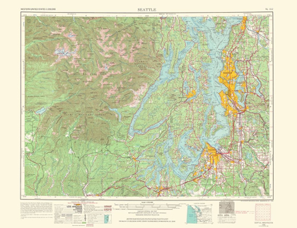 Picture of SEATTLE WASHINGTON QUAD - USGS 1966