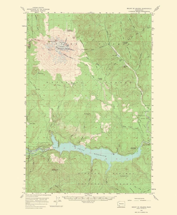 Picture of MT ST HELENS WASHINGTON QUAD - USGS 1968