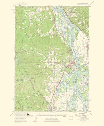 Picture of MT ST HELENS OREGON WASHINGTON QUAD - USGS 1954