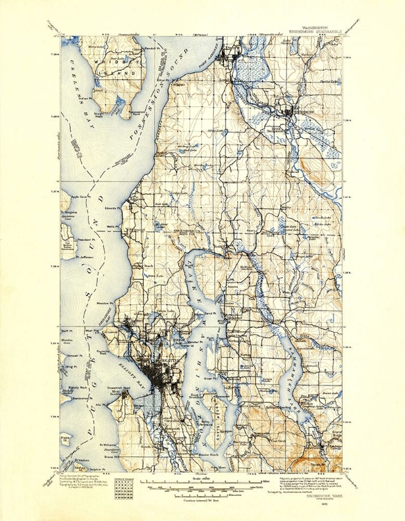 Picture of SNOHOMISH WASHINGTON QUAD - USGS 1895