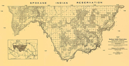 Picture of SPOKANE INDIAN RESERVATION - MANNING 1910