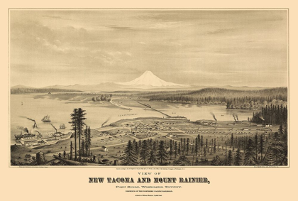 Picture of NEW TACOMA MOUNT RAINIER WASHINGTON - GLOVER 1878