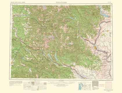 Picture of WENATCHEE WASHINGTON QUAD - USGS 1957