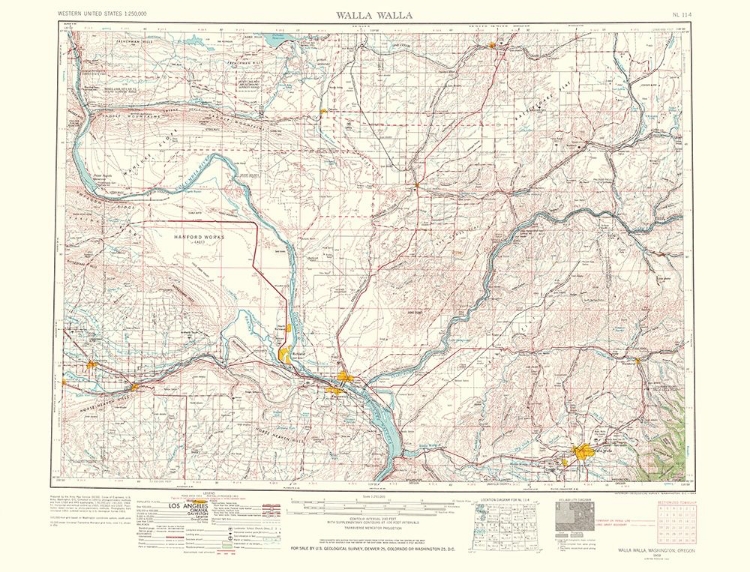 Picture of WALLA WALLA WASHINGTON QUAD - USGS 1964