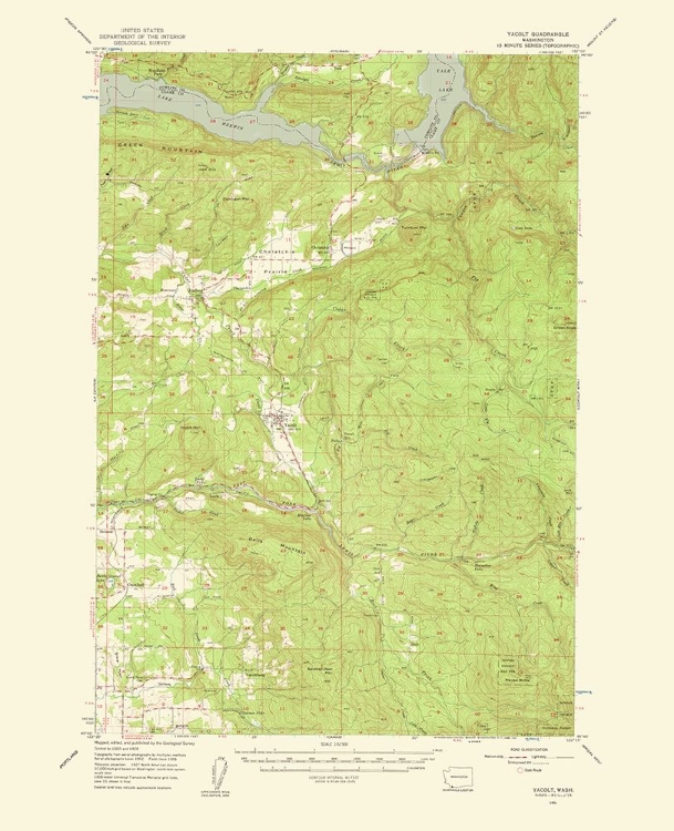 Picture of YACOLT WASHINGTON QUAD - USGS 1961