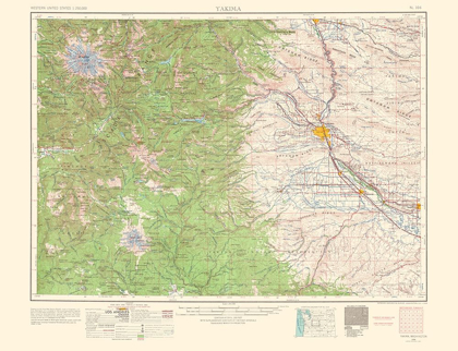 Picture of YAKIMA WASHINGTON QUAD - USGS 1958