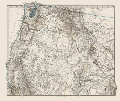 Picture of NORTHWEST UNITED STATES - PETERMANN 1872