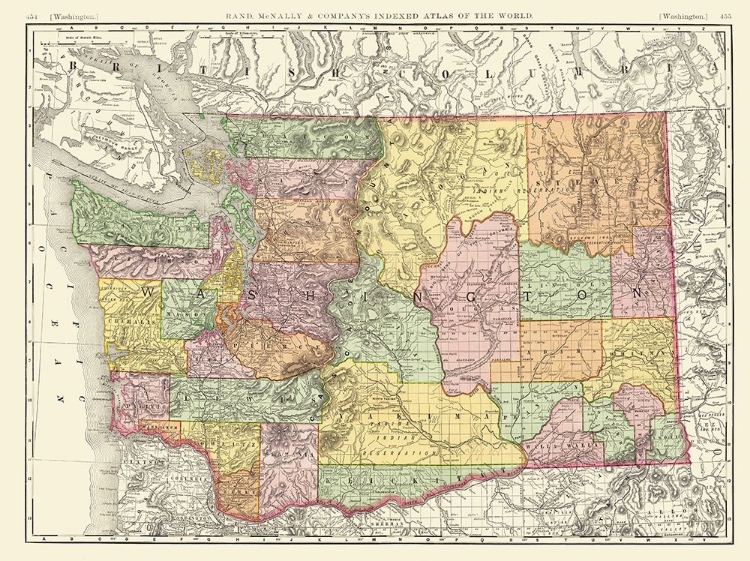 Picture of WASHINGTON - RAND MCNALLY 1880