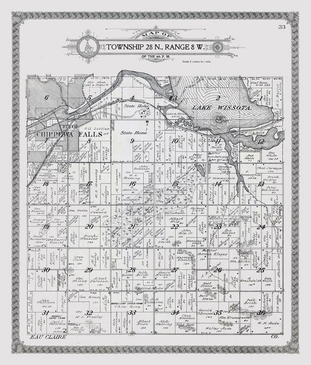 Picture of CHIPPEWA FALLS - TOWNSHIP 28 N., RANGE 8 W.