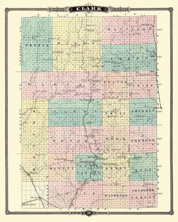 Picture of CLARK WISCONSIN LANDOWNER - SNYDER 1878