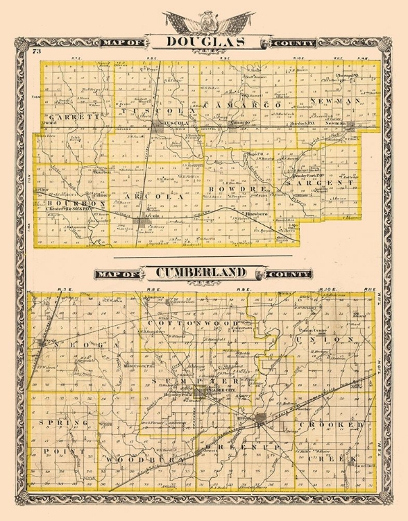 Picture of DOUGLAS  CUMBERLAND COUNTY  WISCONSIN - BEERS 1876