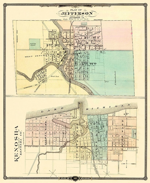 Picture of KENOSHA, JEFFERSON WISCONSIN - SNYDER 1878