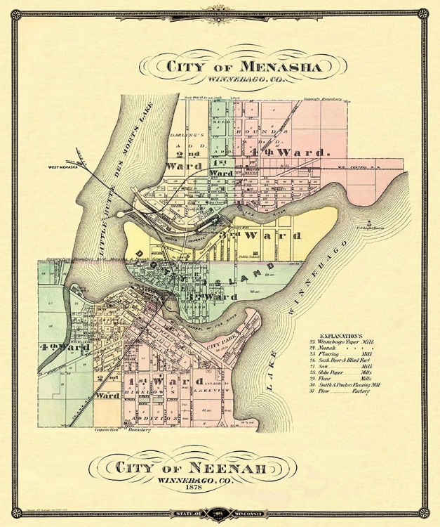 Picture of MENASHA, NEENAH WISCONSIN - SNYDER 1878