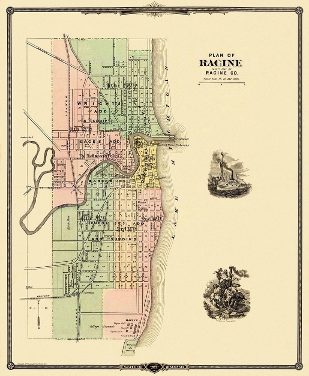 Picture of RACINE WISCONSIN - SNYDER 1878