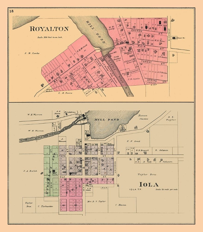 Picture of ROYALTON, IOLA WISCONSI - FOOTE 1889