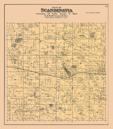 Picture of SCANDINAVIA CITY  WISCONSIN - FOOTE 1889