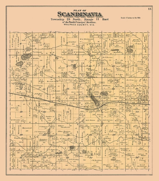 Picture of SCANDINAVIA CITY  WISCONSIN - FOOTE 1889