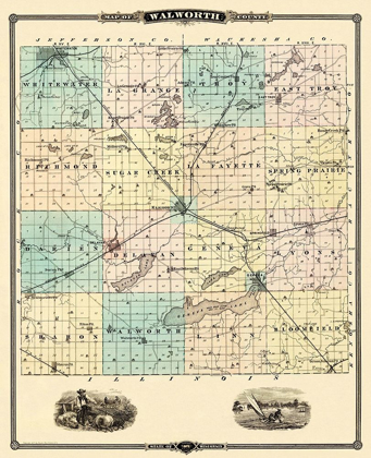 Picture of WALWORTH WISCONSIN LANDOWNER - SNYDER 1878