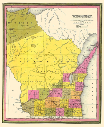 Picture of WISCONSIN TERRITORY - MITCHELL 1846