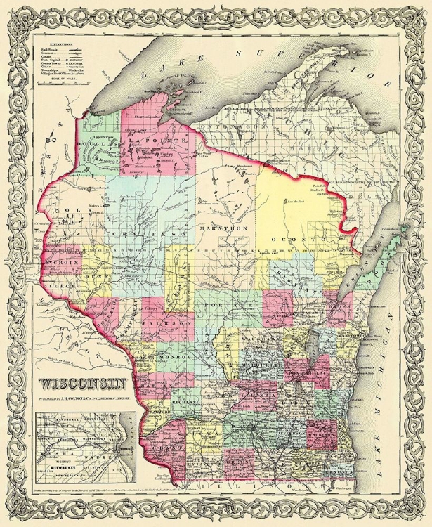 Picture of WISCONSIN - COLTON 1855
