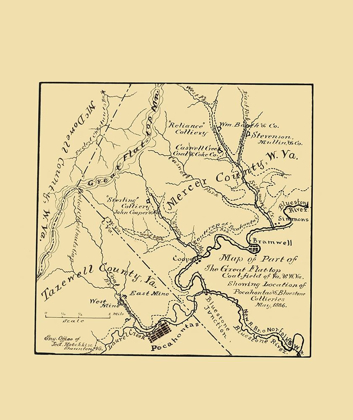 Picture of FLAT TOP COAL FIELD WEST VIRGINIA - HOTCHKISS 1886