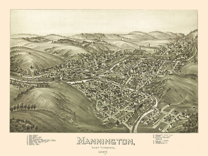Picture of MANNINGTON WEST VIRGINIA - FOWLER 1897