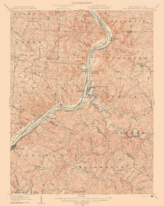 Picture of NEW MARTINSVILLE WEST VIRGINIA QUAD - USGS 1905