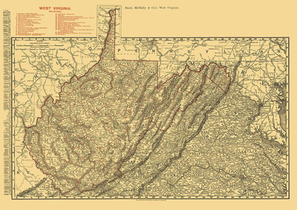 Picture of WEST VIRGINIA RAILROADS - RAND MCNALLY 1898