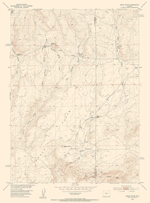 Picture of AGATE BUTTE WYOMING QUAD - USGS 1952