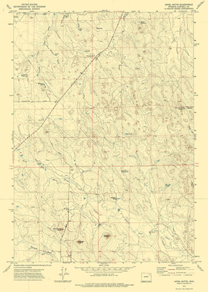 Picture of APPEL BUTTE WYOMING QUAD - USGS 1971