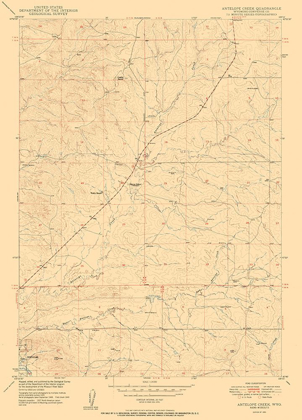Picture of ANTELOPE CREEK WYOMING QUAD - USGS 1950