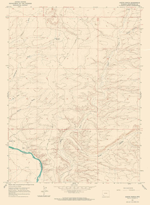 Picture of AUSTIN RANCH WYOMING QUAD - USGS 1961