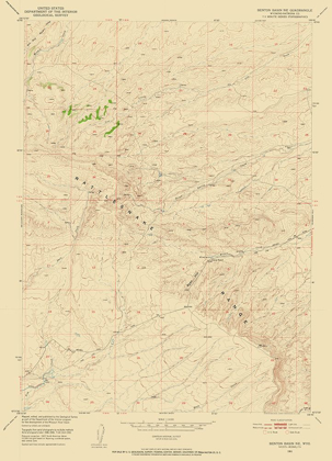 Picture of NORTH EAST BENTON BASIN WYOMING QUAD - USGS 1951