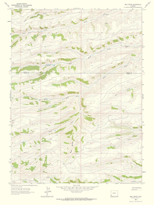 Picture of BELL BUTTE WYOMING QUAD - USGS 1962