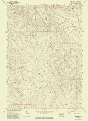 Picture of BEAR DRAW WYOMING QUAD - USGS 1972