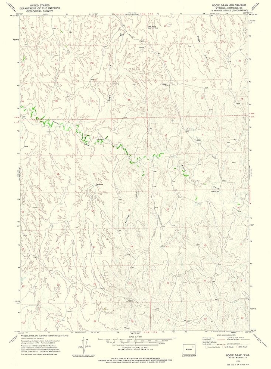 Picture of BOGIE DRAW WYOMING QUAD - USGS 1971