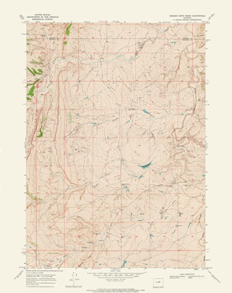 Picture of BROKEN HORN CREEK WYOMING QUAD - USGS 1968